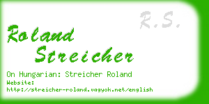 roland streicher business card